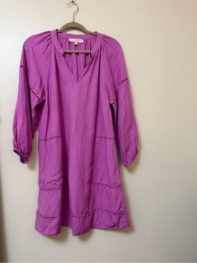 LOFT Fuchsia linen blend Tunic Dress